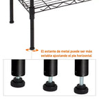 Scaffale Modulare per Carichi Pesanti in Acciaio al Carbonio | Ripiani Regolabili, Organizzatore Autoportante per Garage/Ufficio, Nero