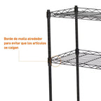 Scaffale Modulare per Carichi Pesanti in Acciaio al Carbonio | Ripiani Regolabili, Organizzatore Autoportante per Garage/Ufficio, Nero