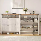 Karl Home Armadio a 3 ante scorrevoli con 1 ripiano, larghezza 42,7 cm