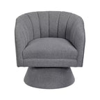 GDFStudio Madison Modern Boucle Upholstered Swivel Accent Chair with Barrel Back