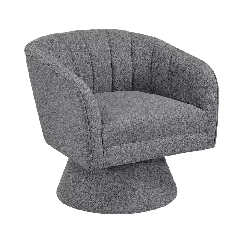 GDFStudio Madison Modern Boucle Upholstered Swivel Accent Chair with Barrel Back