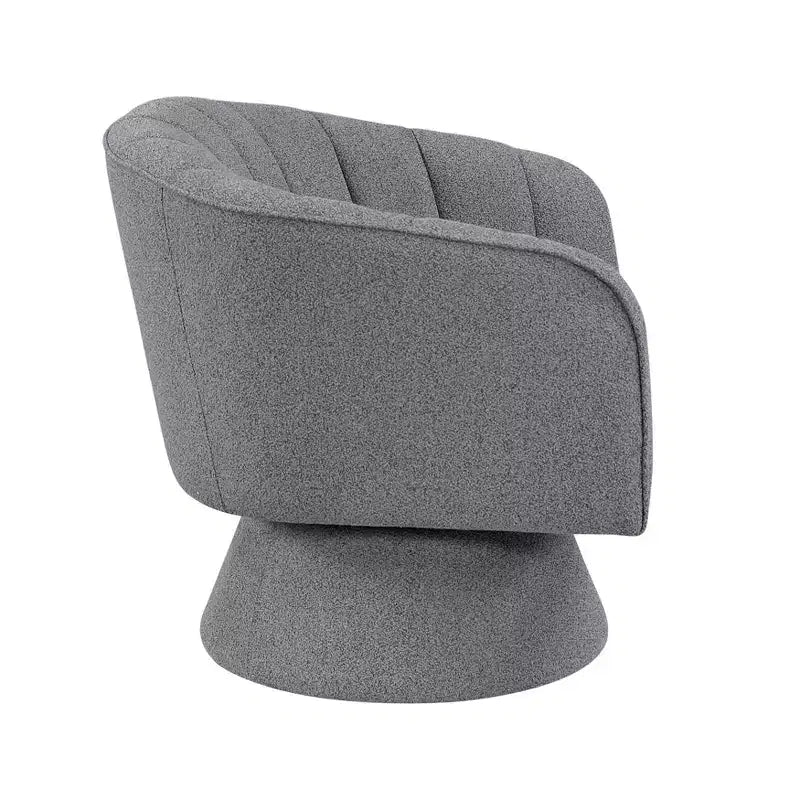 GDFStudio Madison Modern Boucle Upholstered Swivel Accent Chair with Barrel Back