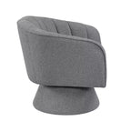 GDFStudio Madison Modern Boucle Upholstered Swivel Accent Chair with Barrel Back