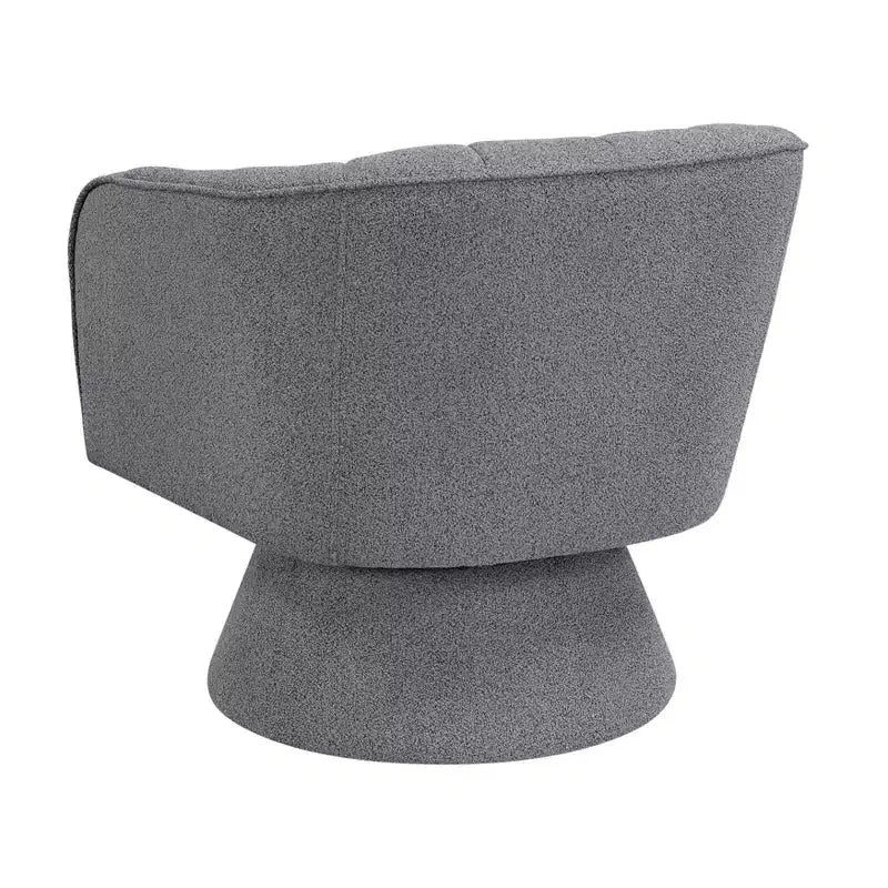 GDFStudio Madison Modern Boucle Upholstered Swivel Accent Chair with Barrel Back