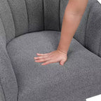 GDFStudio Madison Modern Boucle Upholstered Swivel Accent Chair with Barrel Back