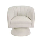 GDFStudio Madison Modern Boucle Upholstered Swivel Accent Chair with Barrel Back