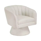 GDFStudio Madison Modern Boucle Upholstered Swivel Accent Chair with Barrel Back