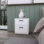 Myrtle 2 Stylish Functional 2 Drawer Nightstand for Bedroom Living Room