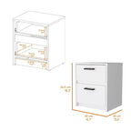 Myrtle 2 Comodino a 2 Cassetti Elegante e Funzionale per Camera da Letto Salotto