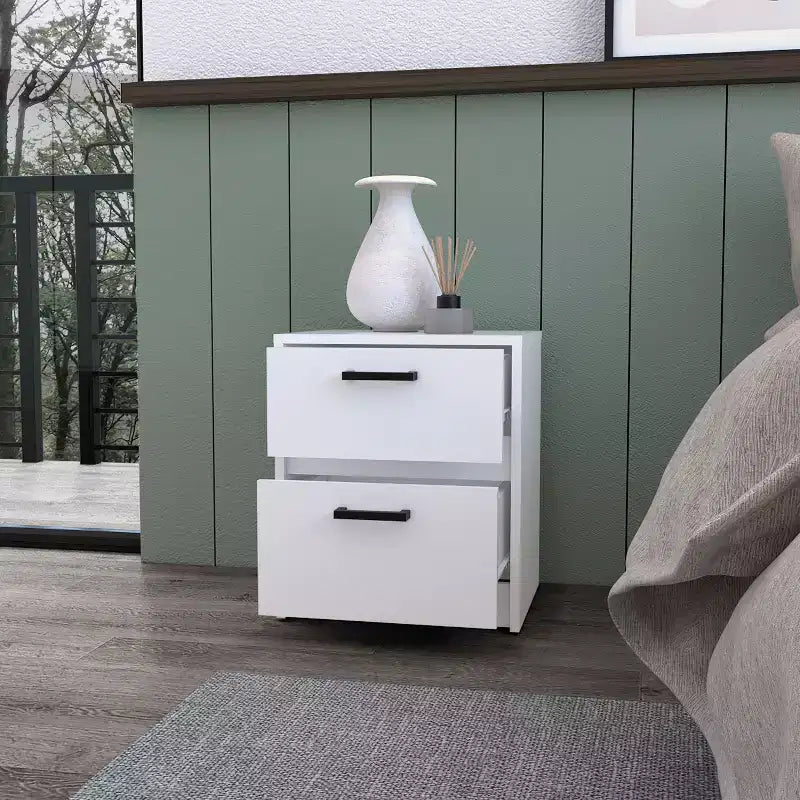Myrtle 2 Comodino a 2 Cassetti Elegante e Funzionale per Camera da Letto Salotto