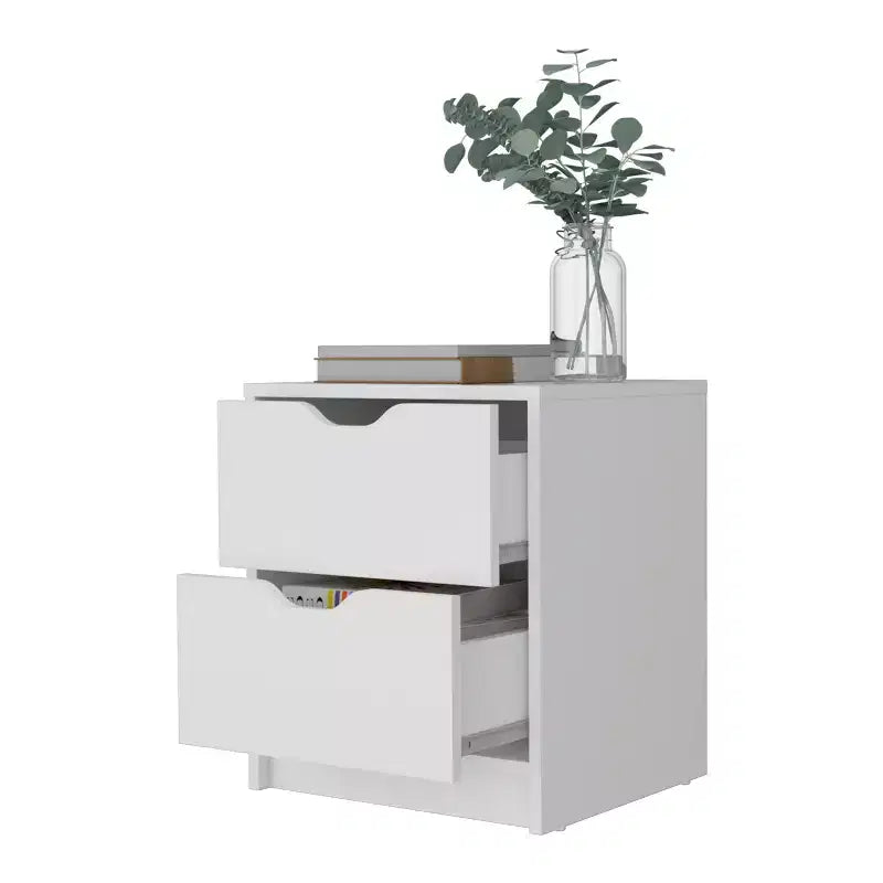 Dillon 2 Stylish Functional 2 Drawer Nightstand for Bedroom Living Room