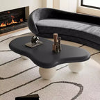 47 Cloud Coffee Table with Ball Legs, Modern Irregular Center Table for Living Room, Black