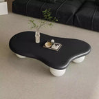 47 Cloud Coffee Table with Ball Legs, Modern Irregular Center Table for Living Room, Black