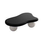 47 Cloud Coffee Table with Ball Legs, Modern Irregular Center Table for Living Room, Black