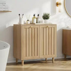 GDFStudio Simone Modern 70 Wooden Laundry Hamper Cabinet with Removable Basket