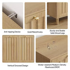 GDFStudio Simone Modern 70 Wooden Laundry Hamper Cabinet with Removable Basket
