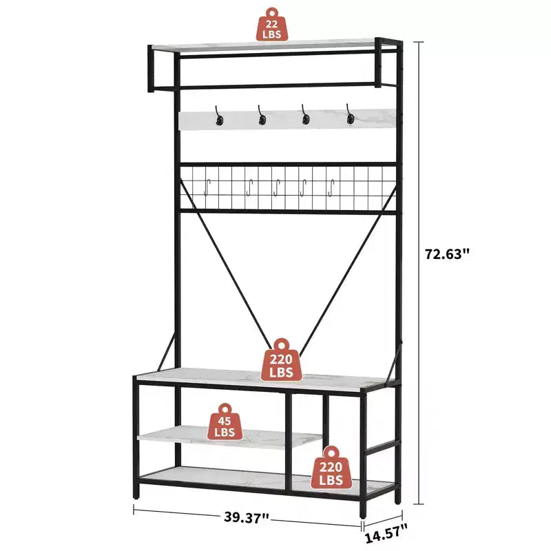 Appendiabiti Versatile Autoportante - Organizer per Armadio per una Conservazione Efficiente - Stender Porta Abiti Robusto e Indipendente