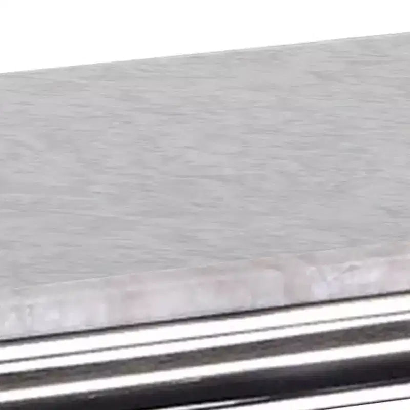 Royal Hampton Coffee Table, Faux Marble Top, Chrome Pedestal Base, 51 Inch