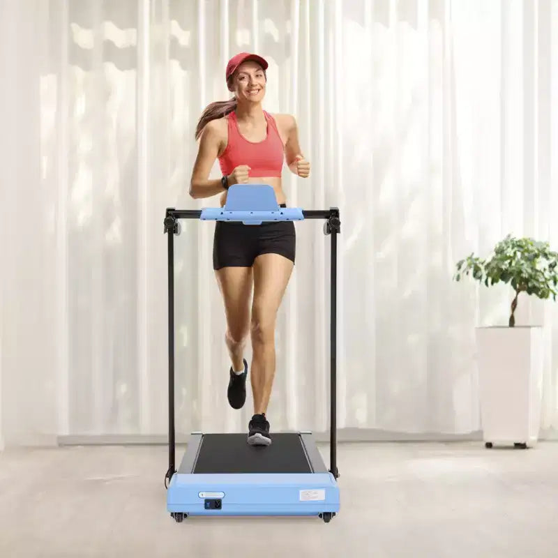 Tapis Roulant Pieghevole NAYSAYE per Casa, Attrezzatura Multifunzione per Esercizi di Camminata e Corsa, Blu, 49,2*23,6*42,9