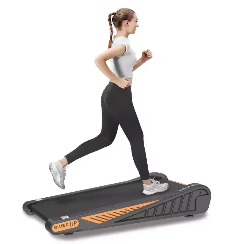 NAYSAYE Under Desk Walking Pad with 8% Incline, Compact Home Exercise Treadmill for Small Spaces, Black, 37.8*22*6.7