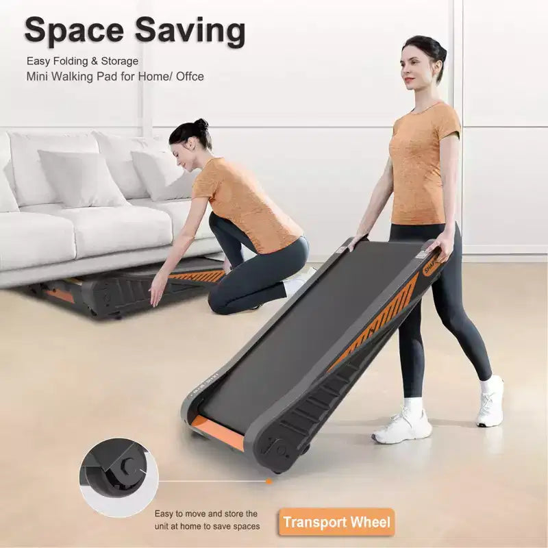 NAYSAYE Tapis Roulant da Camminata Sottoscrivania con Inclinazione 8%, Tapis Roulant Compatto per Esercizi a Casa per Piccoli Spazi, Nero, 37.8*22*6.7