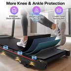 NAYSAYE Tapis Roulant Inclinabile Pieghevole, Macchina da Corsa/Camminata con Cardiofrequenzimetro e Portabicchieri per Home Gym, Nero, 48.62*25.19*46.65