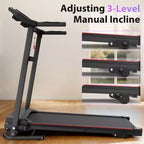 NAYSAYE Tapis Roulant Inclinabile Pieghevole, Macchina da Corsa/Camminata con Cardiofrequenzimetro e Portabicchieri per Home Gym, Nero, 48.62*25.19*46.65