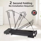 Tapis Roulant Pieghevole da Casa NAYSAYE, Attrezzo Multifunzionale per Camminata e Corsa Fitness, Nero, 49.2*23.6*42.9
