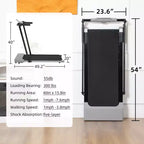 NAYSAYE Tapis Roulant Pieghevole per la Casa, Attrezzatura Multifunzionale per Esercizi di Camminata e Corsa, Grigio, 49.2*23.6*42.9
