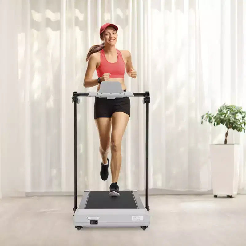 NAYSAYE Tapis Roulant Pieghevole per la Casa, Attrezzatura Multifunzionale per Esercizi di Camminata e Corsa, Grigio, 49.2*23.6*42.9