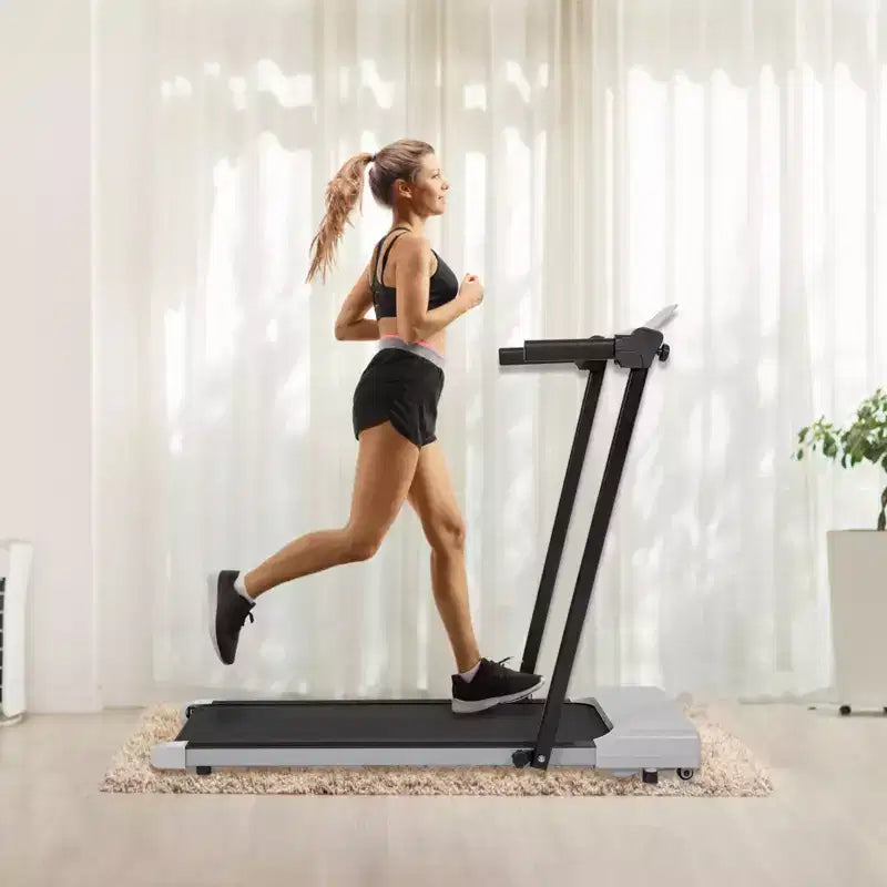 NAYSAYE Tapis Roulant Pieghevole per la Casa, Attrezzatura Multifunzionale per Esercizi di Camminata e Corsa, Grigio, 49.2*23.6*42.9