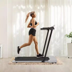 NAYSAYE Tapis Roulant Pieghevole per la Casa, Attrezzatura Multifunzionale per Esercizi di Camminata e Corsa, Grigio, 49.2*23.6*42.9