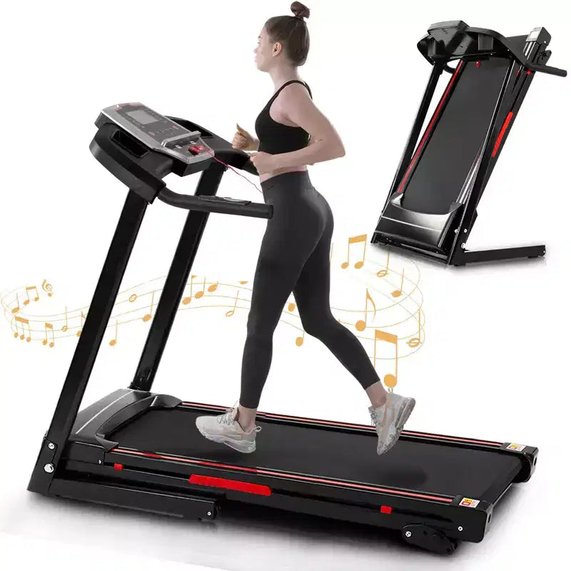 NAYSAYE Tapis Roulant Inclinato Pieghevole, Tapis Roulant Portatile per Corsa, Camminata, Jogging con 12 Programmi di Allenamento per Allenamento Indoor Domestico, Nero, 50*26.4*46.5
