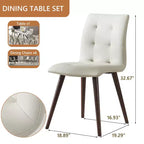 GDFStudio Jadoo Sedie da pranzo moderne di metà secolo rivestite in similpelle (set da 2)