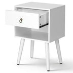 Karl Home 15 Inches Wide Nightstand - 1 Drawer, Lower Shelf - set of 2