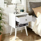 Karl Home 15 Inches Wide Nightstand - 1 Drawer, Lower Shelf - set of 2