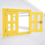 Luxystar Twin over Twin House Bunk Bed with 2 Drawers, Storage Shelves and Window