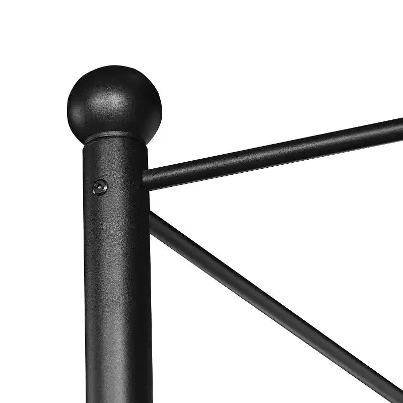 Christopher Knight Home Roman Modern Iron and Wood Boucle Upholstered Canopy Bed Frame with Curved Headboard