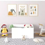 JVNOXK Kids Toy Storage Organizer with Rolling Drawer, Wooden Toy Chest with Wheels, Large Pull-Out Bin for Nursery Playroom Bedroom