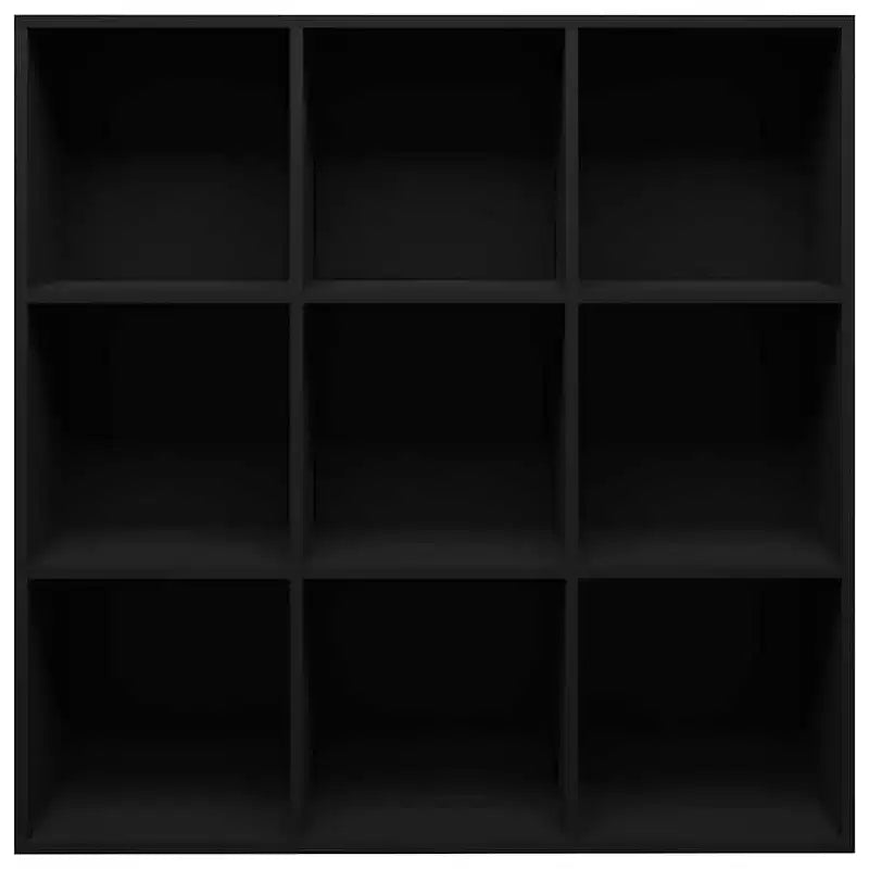 vidaXL Bookcase Black Engineered wood Medium Bookcase Rectangular