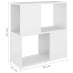vidaXL Libreria Bianca in Legno Ingegnerizzato Mobile Libreria Medio