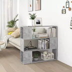 vidaXL Book Cabinet Room Divider Concrete Grey Engineered Wood Medium