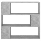 vidaXL Book Cabinet Room Divider Concrete Grey Engineered Wood Medium