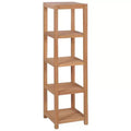 vidaXL Storage Rack Natural Teak Solid Teak Wood Tall Storage Rack
