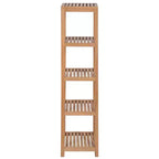 vidaXL Storage Rack Natural Teak Solid Teak Wood Tall Storage Rack