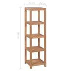 vidaXL Storage Rack Natural Teak Solid Teak Wood Tall Storage Rack