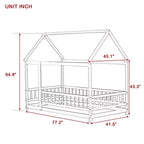 MAYEERTY King Bunk Bed Safety Rail Soft-Close Drawers Solid Rubberwood