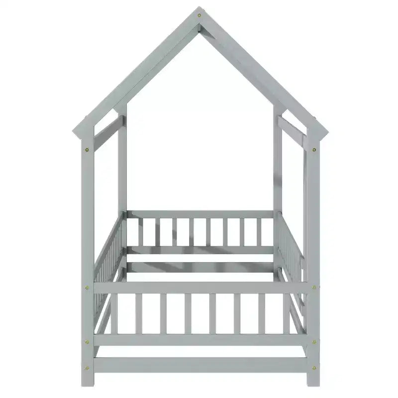 MAYEERTY King Bunk Bed Safety Rail Soft-Close Drawers Solid Rubberwood