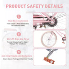 NAYSAYE Bicicletta Beach Cruiser da ragazza con cestino anteriore e robusto telaio in acciaio per un comodo pendolarismo urbano all'aperto, rosa, 58.39*24.53*36.93