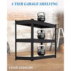 Adjustable Shelving, Metal Storage Shelving, Heavy Duty Garage Shelving Adjustable Garage Shelves, Metal Storage Utility Racks for Warehouse, Pantry